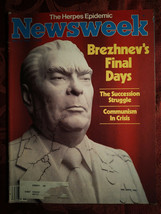 NEWSWEEK Magazine April 12 1982 Brezhnev USSR Herpes Giorgio De Chirico - £6.84 GBP