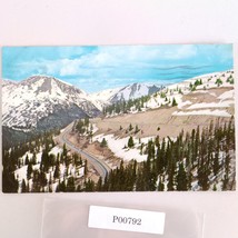 Loveland Pass Colorado 1950s Postcard Snow Capped Rocky Mountains - $9.89