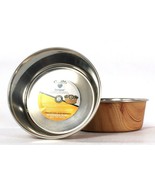 2 Count OurPets Durapet Stainless Steel Woodgrain Medium Dog Bowls Holds... - $36.99