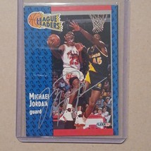 1991 Fleer Michael Jordan #220 Signed Card Autographed Chicago Bulls COA - £209.91 GBP