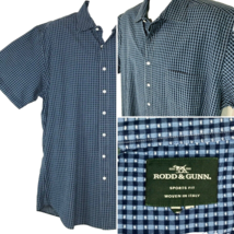 Rodd &amp; Gunn Sports Fit Textured Camp Shirt sz XL Mens Woven In Italy Casual 50&quot; - £34.13 GBP