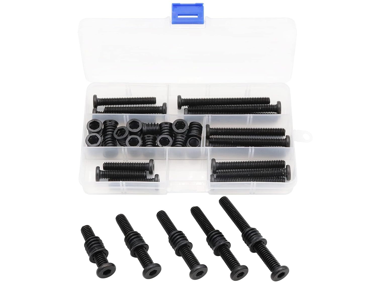 Lby 15 Sets 5/16×15Mm Threaded Inserts Nuts And Bolt Assortment Kit, Hex... - $29.99
