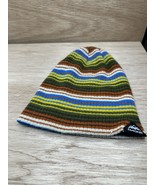 Vintage Rainbow Stripe Winter Beanie Hat Unisex Ski Multicolor - $9.90