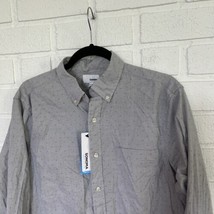 Sonoma Flexwear Button Up Shirt Gray Pattern Mens Medium New With Tags  - $17.63
