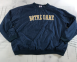 Notre Dame Windbreaker Mens 3XL Navy Blue Gold Block Letters Pocket Pull... - $29.69