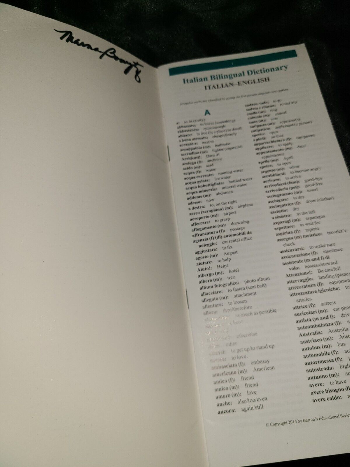 Italian-English and English-Italian dictionary with special selection Fo... - $6.92