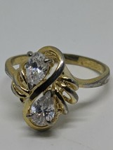 14k Gold Electroplated ESPO CZ Ring Size 7.5 - £11.96 GBP