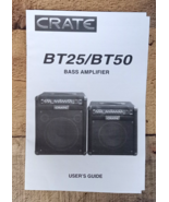 Replacement Manual for Crate BT25/BT50 Bass Amplifier User&#39;s Guide - $131.47 MXN