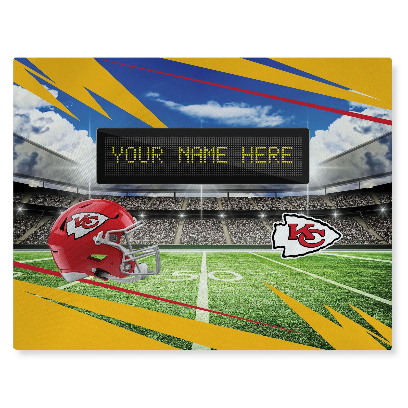 Official NFL Kansas City Chiefs Personalized 62&quot; x 84&quot; Washable Rug - $199.99