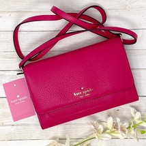 Kate Spade Harlow Wallet On A String in Pink Ruby Leather wlr00081 New W... - £188.45 GBP