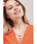 Stella &amp; Dot Modern Bohemian Beaded Necklace, Blush - New In Box, Used a... - $61.74 CAD