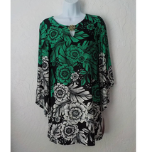 Sunny Leigh Floral Ombre Shift Dress Women size Small Green White Black NWT - £11.59 GBP