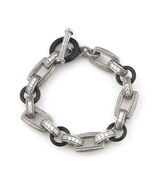 Judith Ripka Sterling Silver Onyx, Cubic Zirconia, Amethyst Chunky Link ... - €652,83 EUR