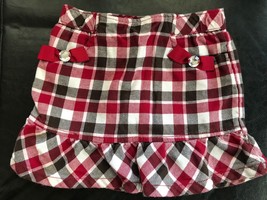 Gymboree Holiday Traditions Skirt Skort Red Brown Plaid Toddler Girls Si... - $9.97