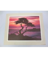 Vitg Standard Oil Co Scenic print/info Monterey Sunset California - £7.90 GBP