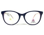 Indi Kids Eyeglasses Frames KG 6001 NV NAVY Blue Pink Round Cat Eye 47-1... - $23.11