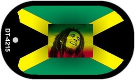 Bob Marley Jamaica Flag Metal Novelty Dog Tag Necklace DT-4215 - £12.51 GBP