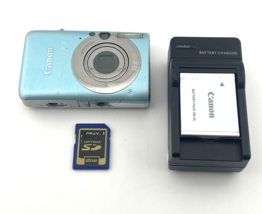 Canon PowerShot ELPH SD1200 IS Digital Camera 10MP Blue 3x Zoom Bundle - $139.00