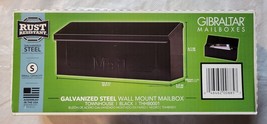 Gibraltar Mailbox THHB0001 Galvanized Steel Wall Mount Mail Box Black Small - $10.88