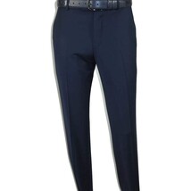 Men Suit BERLUSCONI Turkey 100% Soft Italian Wool Super 180's #Ber28 Navy Blue image 10