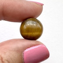 Flashy Tiger Eye Round 13.5 mm Diameter X 5 mm Cabochon Gemstone for Jew... - £6.68 GBP