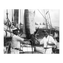1930 Ernest Hemingway with Captain Joe Russell Photo Print Wall Art Poster - £13.42 GBP+