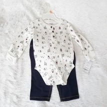 CARTER&#39;S BABY 2pc Long Sleeve Top &amp; Pants Set, &quot;BABY BOY&quot; (Size 12M) ~ N... - $12.21