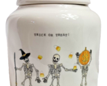 Rae Dunn Trick Or Treat! Skeletons Halloween Cookie Canister  - $79.95