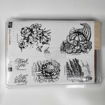 Stampin Up Always on My Mind Vtg Set Holidays Cornucopia Thank You Best Wishes - £28.44 GBP