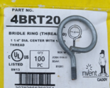 Caddy 4BRT20 1-1/4&quot; Diameter Center w 1/4-20 Thread Threaded Bridle Ring... - $83.19