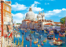 Framed canvas art print giclee spectacular Venice Italy Grand canal lagoon boats - £31.64 GBP+