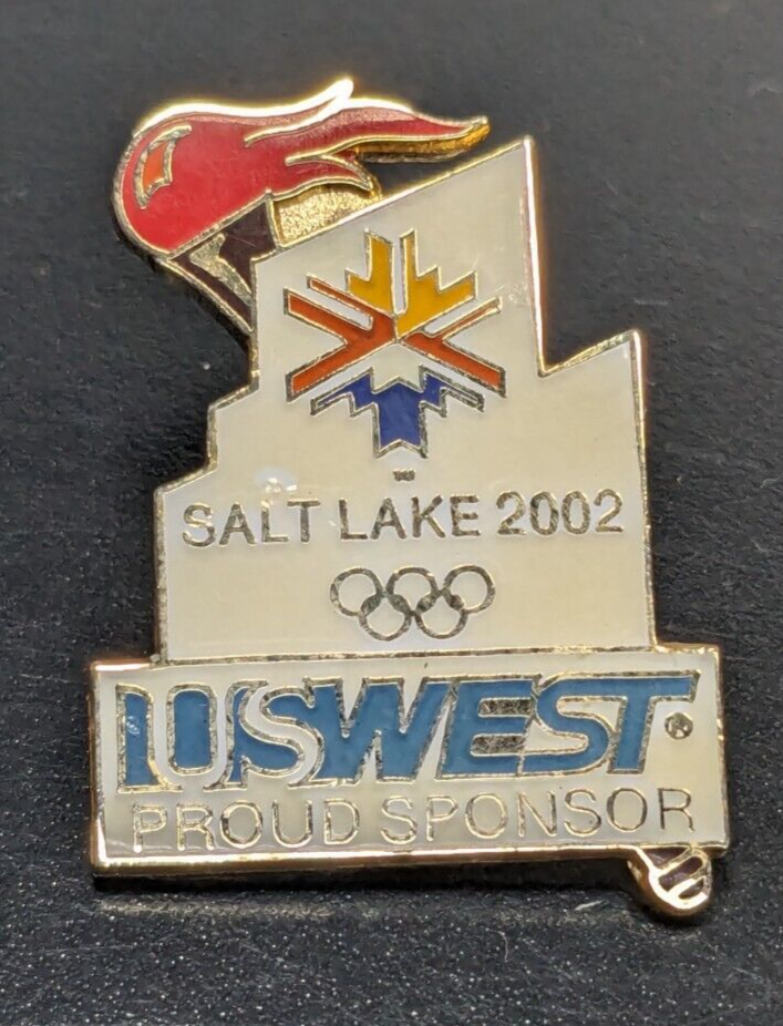 USWEST 2002 Salt Lake - Torch - Proud Sponser USA Olympic Lapel/Hat Pin ... - $8.90