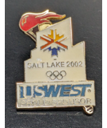 USWEST 2002 Salt Lake - Torch - Proud Sponser USA Olympic Lapel/Hat Pin ... - $8.90