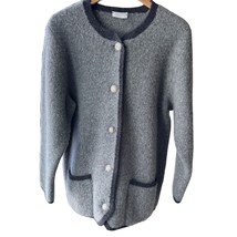 Stapf Austria Wool Jacket Blazer Women 50 Gray Black Metal Buttons Pocke... - $48.58