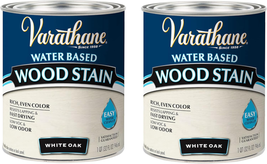 384807-2PK Water Based Wood Stain, Quart, White Oak, 2 Pack - £39.80 GBP
