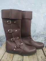 Medieval Leather Mens Boots| Celtic Leather Boots Renaissance footwear v... - $75.00