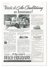 Print Ad Delco Frigidaire AC General Motors Vintage 1937 Full-Page Advertisement - £9.79 GBP