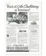 Print Ad Delco Frigidaire AC General Motors Vintage 1937 Full-Page Adver... - £9.71 GBP
