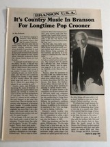 Andy Williams Vintage Magazine article double sided Branson USA - £5.53 GBP