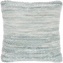 20&quot; Teal And White Petite Stripe Throw Pillow - £37.55 GBP