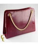 Vintage Gucci Galleria Lizard Purse Solid 18k Yellow Gold Accents and Strap - $9,355.50