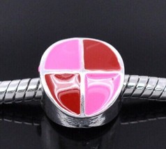 Pink Spacer European Charm Bead Lot 3 pcs C55 - £2.76 GBP