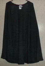 NWT WOMENS cj banks DARK GRAY TWEED LONG SLEEVELESS SWEATER / VEST  SIZE 3X - £26.12 GBP