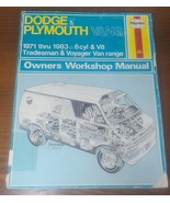 Haynes 1971-1983 Dodge Plymouth Full-Size Vans (349) Repair Manual V6 V8... - $240.95 MXN