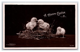 RPPC Baby Chicks In Nest Happy Easter Rotograph UNP Postcard H26 - £3.97 GBP