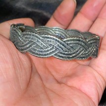 Vintage Celtic Knot Criss Cross Cuff Bracelet - £57.99 GBP