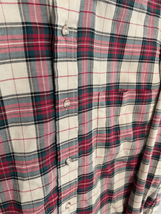 Retro Single Needle’ Button Down Shirt-Tan/Red Plaid L/S EUC ARNIE Medium - £7.02 GBP