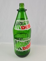 Vintage Mountain Dew 2 Liters Glass Bottle w/ Grip Ring -missing cap Mt.... - $89.09