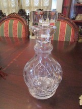 WATERFORD CRYSTAL CLEAR DECANTER ONE RING IN NECK 9 1/2 X 5&quot; DIAM [*GL-5] - £155.95 GBP