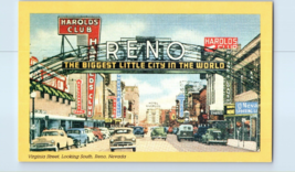 Virginia Street Looking South Reno Nevada Postcard - £4.12 GBP